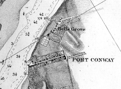 1856 Map – Note the Slave Quarters