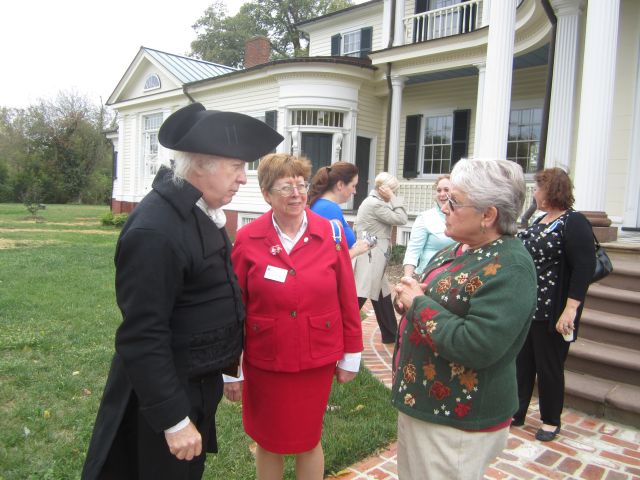 Presidet James Madison visits Belle Grove Plantation and gives a presentation to the Daughters of the Revolution.