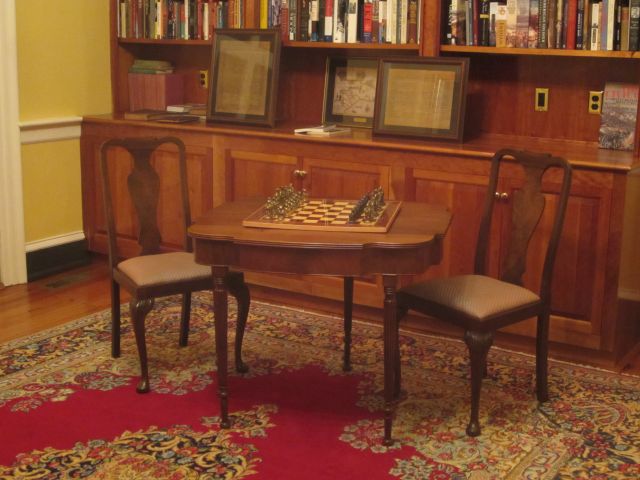 Chess Set donated to Belle Grove Plantation Bed and Breakfast  James Madison Library King George, Virginia