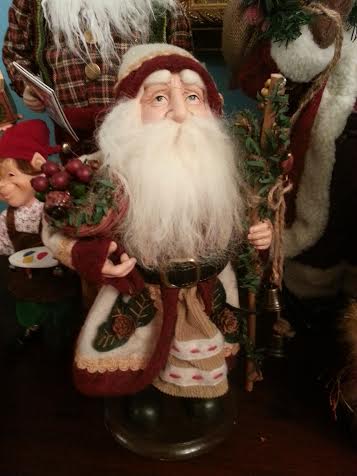Santa elf with holly coat